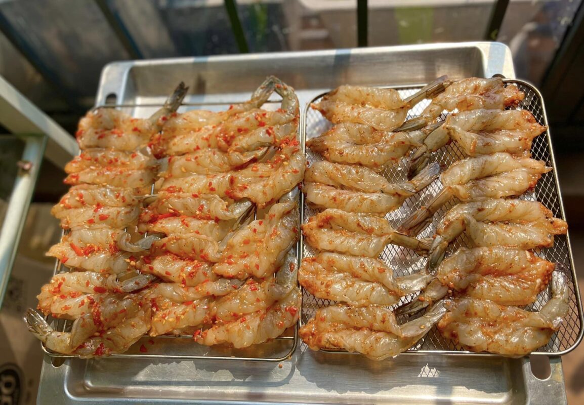 Tôm sấy muối ớt phơi khô