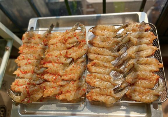 Tôm sấy muối ớt phơi khô